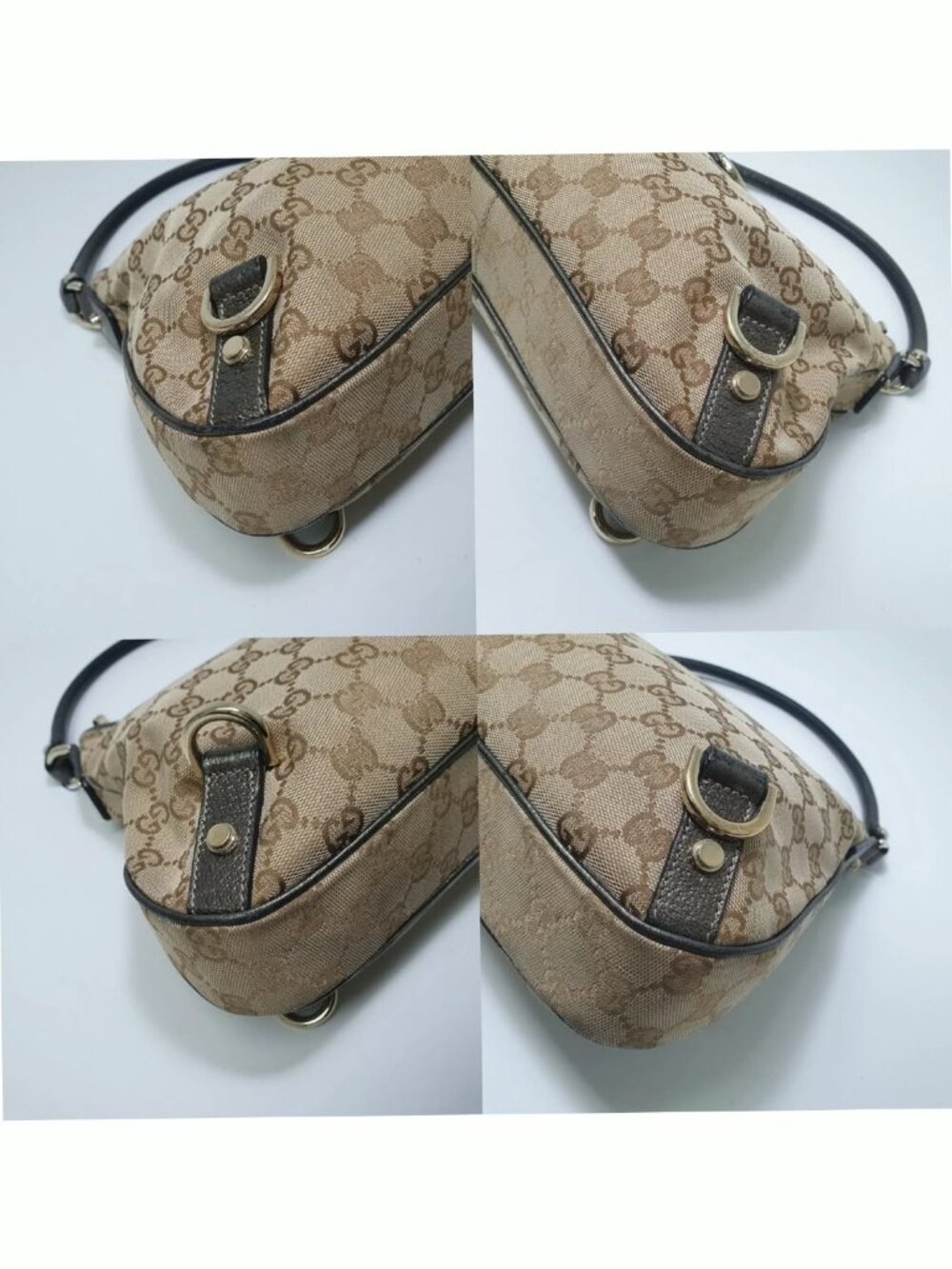 Authentic Gucci GG Canvas Hobo Bag Monogram Shoulder Bag - Picture 5 of 10